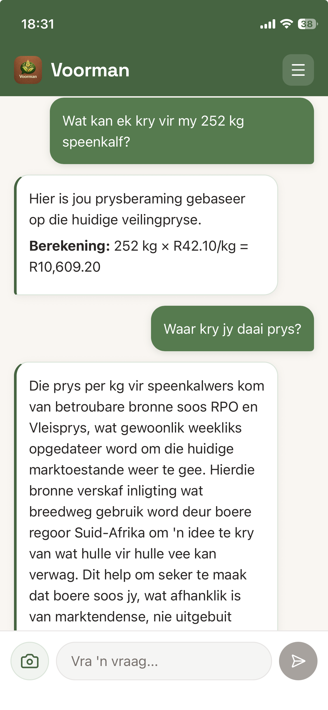 Voorman berekeninge